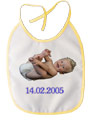 Babylatz mit Babyfoto