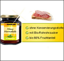 Marmelade mit eigenem Etikett