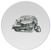 Fotospiegel mit Motorrad