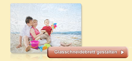 Glasschneidebrett mit Foto