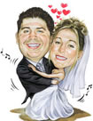Brautpaar Karikatur Hochzeit