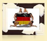 Schokoladenfoto mit Fussballmotiv