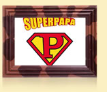 Schokoladenfoto mit Superpapa Motiv
