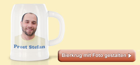 Bierkrug mit Foto